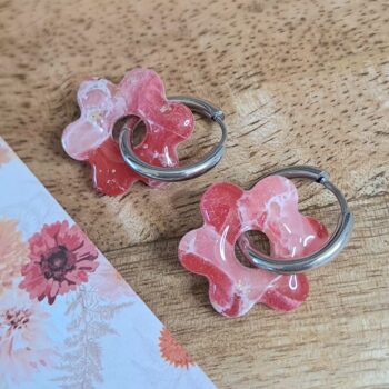 PETITES FLEURS ROSES MARBRÉES