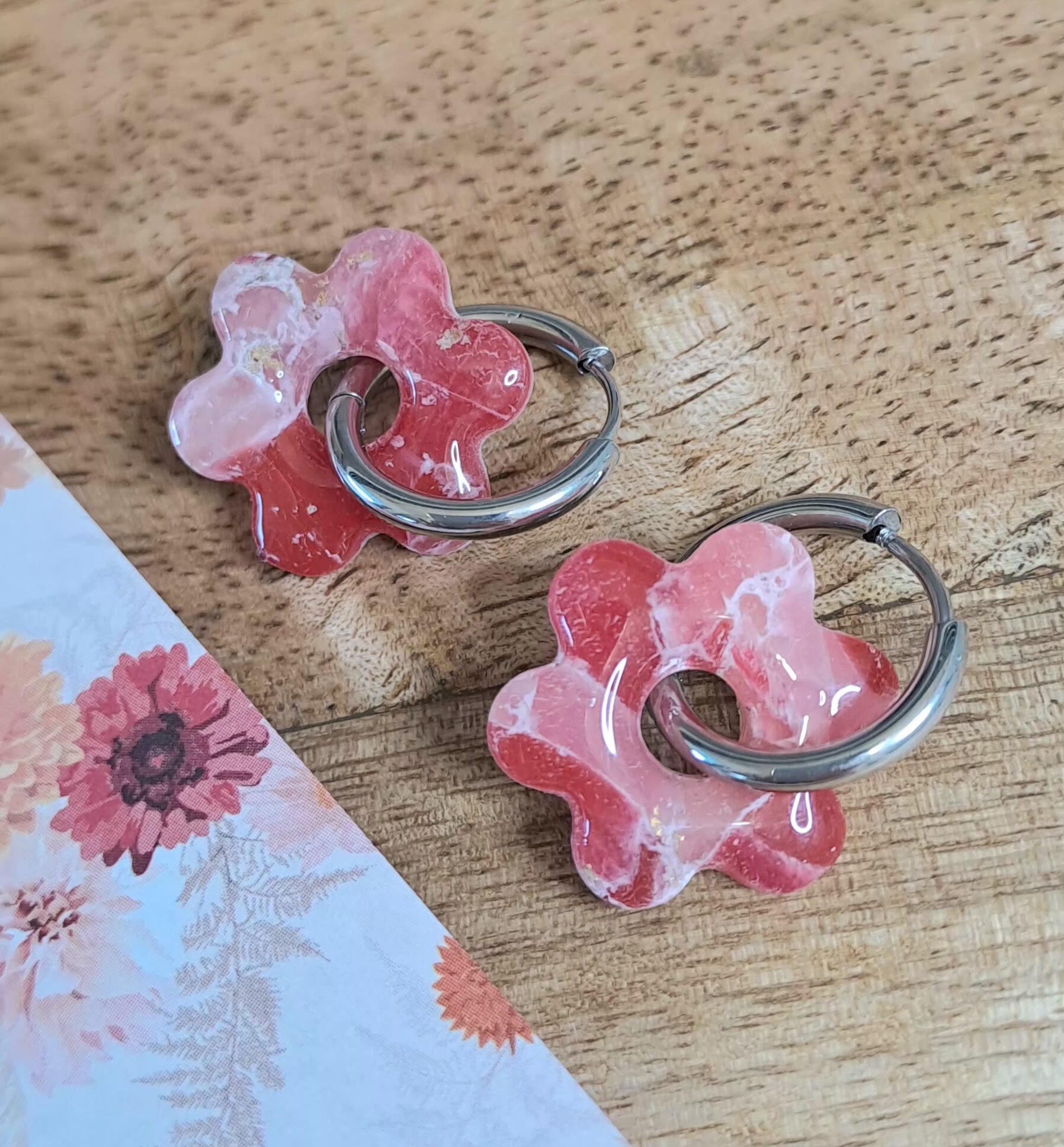 PETITES FLEURS ROSES MARBRÉES – Image 2